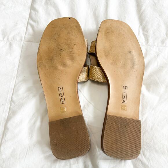 Steven by Steve Madden Hadyn Raffia Slide Sandals Natural Tan Size 8.5 EUC - Picture 6 of 8